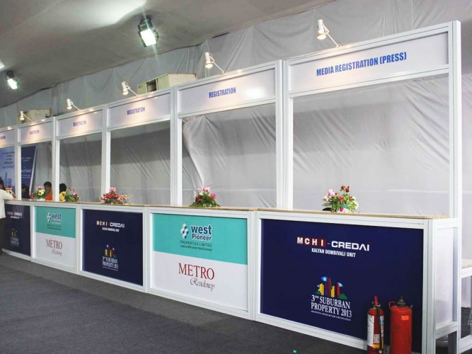 Exhibition registration desk by Jess Ideas