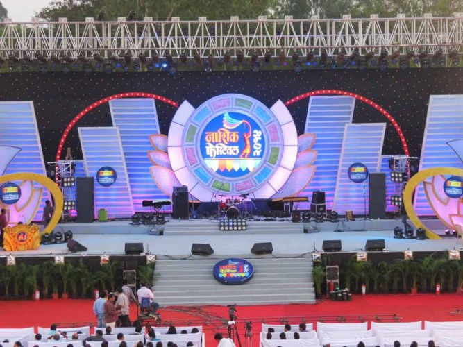 Stage setup for Nashik festival 2014